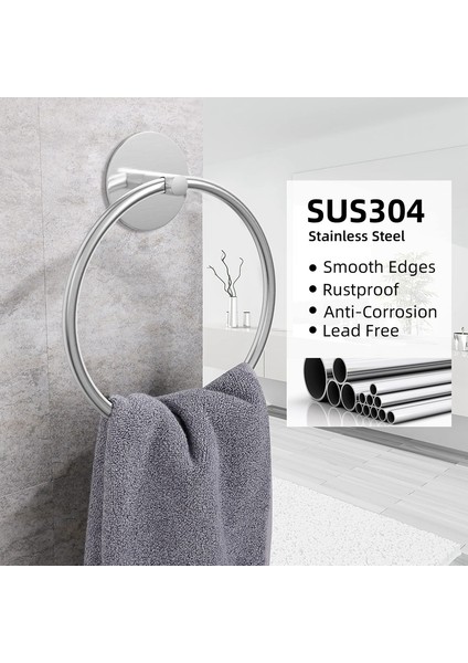 Banyo Havlu Askısı Paslanmaz Çelik Banyo Havlu Askısı, Yapışkanlı Duvara Monte El Havlusu Tutucu, Siyah (Yurt Dışından) fiyatları