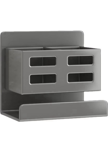 Banyo Düzenleyici Duvara Monte Edilen Sifonsuz Su Geçirmez Drenajlı Diş Fırçası Tarak Kozmetik Saç Kurutma Makinesi Düzenleyici Gri (Yurt Dışından) fiyatları