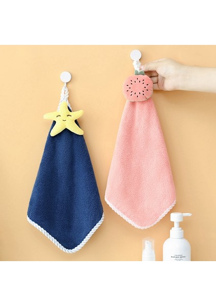 Çocuklar Için Sevimli El Havluları Hızlı Kuruyan Emici El Havluları Bebekler Için Mutfak Banyo Mercan Kadife Mikrofiber Havlular-A (Yurt Dışından) indirimleri