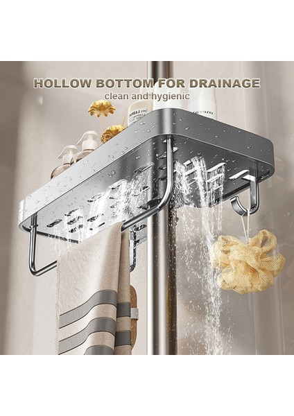 Havlu Askısı, Matkapsız Banyo Düzenleyici, Şampuan ve Duş Jeli Saklama Rafı ile Alüminyum Duş Rafı A (Yurt Dışından) fiyatları