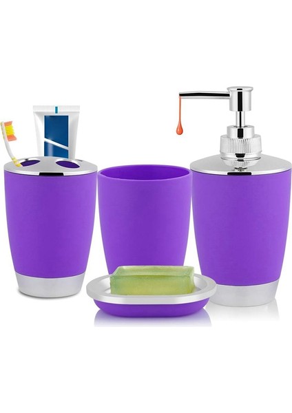 4 Parça Banyo Aksesuarları Seti, Banyo Seti, Bardak Seti, Tuvalet Malzemeleri, Diş Fırçası Tutucu, Banyo Seti (Yurt Dışından) modelleri
