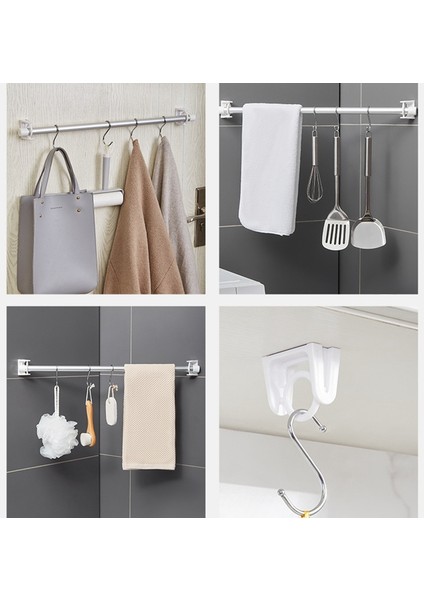 4 Adet Perde Çubuğu Tutucu Kelepçe Kancaları Kendinden Yapışkanlı Giysi Askısı Braketi 360 Derece Dönebilen Üçgen Halka Ayarlanabilir Kancalar (Yurt Dışından) modelleri