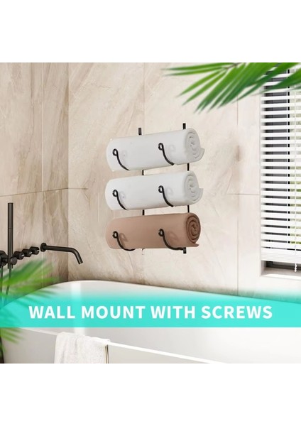Demir Sanat Banyo Duvar Havlu Askısı Çok Işlevli Çok Katmanlı Ferforje Askı Duvara Asılı Şarap Rafı (Yurt Dışından) modelleri
