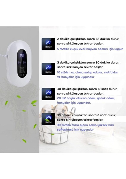 O3 Taşınabilir Ozon Jeneratörü Hava Temizleyicisi