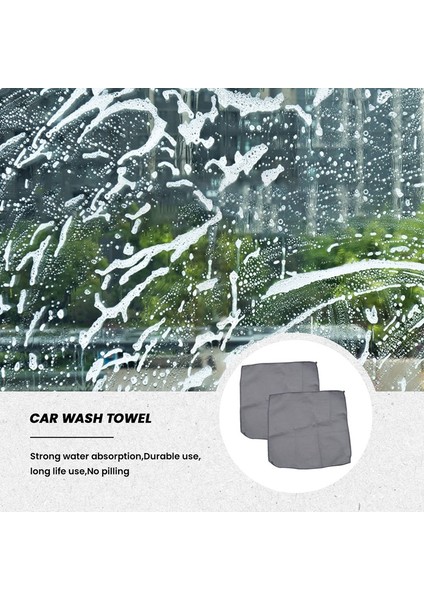 2 Adet Araba Yıkama Havlusu Cam Temizleme Su Kurutma Mikrofiber Pencere Temizleme Mendili Otomobil Detaylandırma Waffle Dokuma Mutfak Banyo Için, Koyu Gri (Yurt Dışından) modelleri