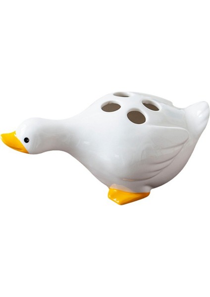 Diş Fırçası Tutucu, Banyo Depolama Için 4 Delikli Boşaltılabilir Diş Fırçası Tutucu Beyaz (Yurt Dışından)