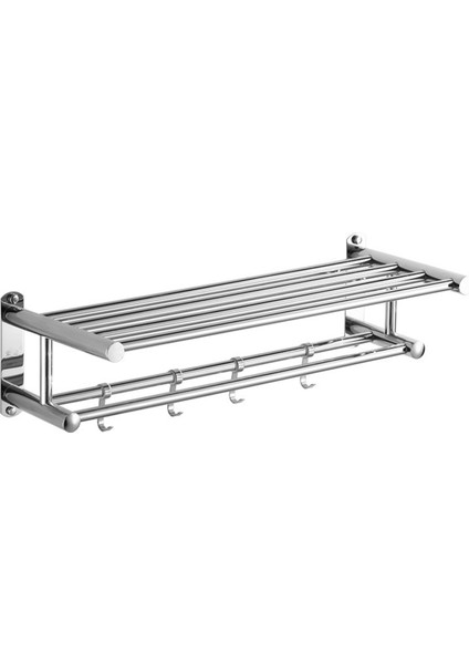 Paslanmaz Çelik Banyo Havlu Askısı, Depolama ve Düzenleme Duvara Monte Havlu Askısı Duvar Rafı (Yurt Dışından)