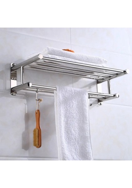 Paslanmaz Çelik Banyo Havlu Askısı, Depolama ve Düzenleme Duvara Monte Havlu Askısı Duvar Rafı (Yurt Dışından) modelleri