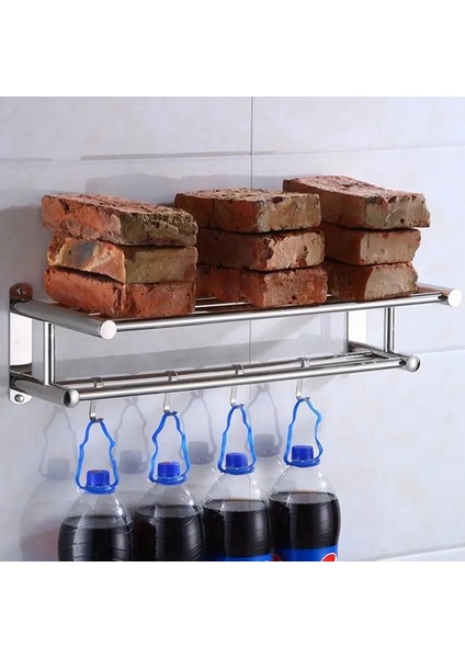Paslanmaz Çelik Banyo Havlu Askısı, Depolama ve Düzenleme Duvara Monte Havlu Askısı Duvar Rafı (Yurt Dışından) indirimleri