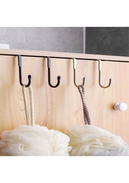 Paslanmaz Çelik Kanca Delinmeyen Çift S Şeklinde Kanca, Mutfak ve Banyo Dolap Kapısı Giysi ve Havlu Saklama Askısı B (Yurt Dışından) fırsatları