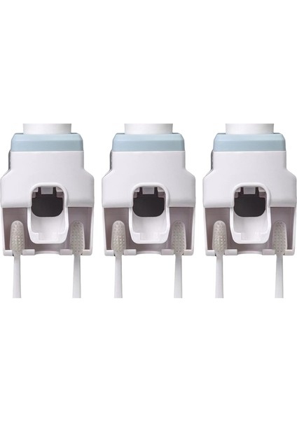 Otomatik Diş Macunu Sıkacağı Duvara Monte Delinmeyen Diş Fırçası Saklama Rafı Diş Fırçası Tutucu Sıkacağı Mavi (Yurt Dışından) fiyatları