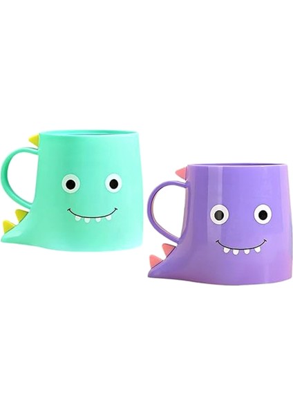 Pp Ağız Gargarası Tutucu, 2 Adet Sevimli Dinozor Ağız Gargarası Kapları, Banyo Diş Fırçası Kabı, Banyo Diş Fırçası Kabı A (Yurt Dışından)