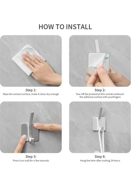 4 Adet Ağır Hizmet Tipi Yapışkanlı Kancalar, Ev, Okul ve Ofisler Için 50 Lb Maksimum Yük Kapasiteli Kendinden Yapışkanlı Kancalar Gümüş (Yurt Dışından) fırsatları