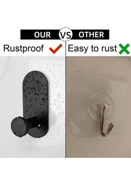 4'lü Paket Ağır Hizmet Tipi Yapışkanlı Havlu/bornoz Askıları Su Geçirmez Paslanmaz Çelik Duş Askıları Banyo, Mutfak ve Ofis Için (Yurt Dışından) indirimleri