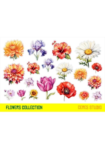 Çiçekler Sticker Set 2 Syf 42 Etiket Planlayıcı Bullet Journal Telefon Için Uygundur. modelleri