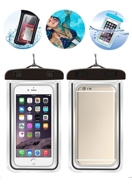 Su Geçirmez Siyah Telefon Kılıfı, Dayıklı ve Şık Sualtı Koruma