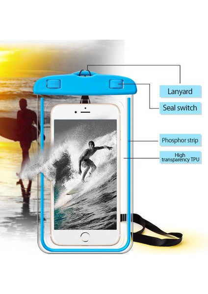 Su Geçirmez Siyah Telefon Kılıfı, Dayıklı ve Şık Sualtı Koruma