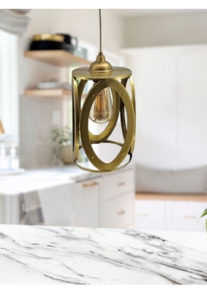 Endüstriyel Eskitme Metal Oval Sarkıt, Salon, Mutfak ve Hol Kullanımı Için Şık Aydınlatma