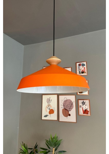 Turuncu Ahşap Topaç Sarkıt Lamba, Modern ve Şık Aydınlatma Seçeneği modelleri