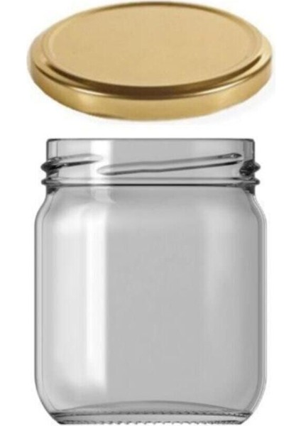 Altın Kapaklı 6 Adet Cam Kavanoz, 210 Cc, Bebek Mama Saklama Seti