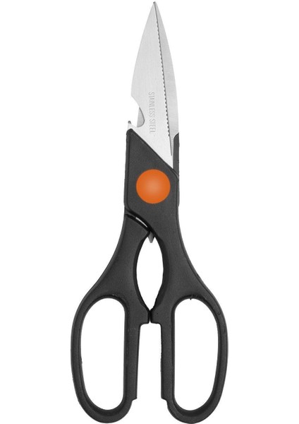 Siyah Çok Amaçlı Mutfak Makası, Dayanıklı ve Pratik Mutfak Gereci