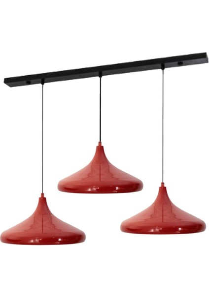 Şık Üçlü Sarkıt Kırmızı Lamba, Oturma ve Yemek Alanları Için Modern Aydınlatma fiyatları