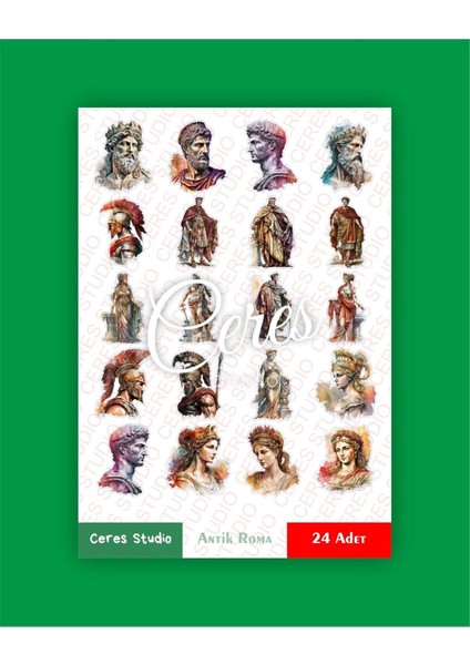 Italya Antik Roma Tema Sticker Set Ancient Rome 2 Sayfa 39 Adet Etiket Planlayıcı Bullet Journal fiyatları