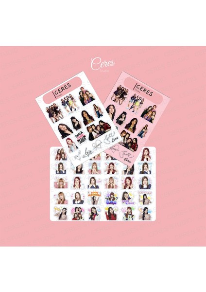 Black Pink Sticker 60 Adet Etiket ve Imzaları (2 Adet 10X14CM ve 1 Adet 13X20CM)