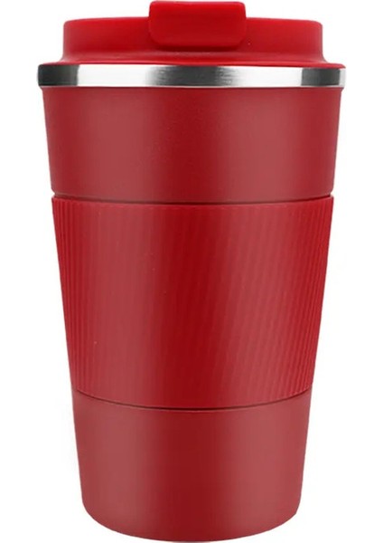 Yeniden Kullanılabilir Kahve Fincanları Seyahat 510ML Kahve Seyahat Kupası Sızıntılı Kapaklı - Termal Kupa Yalıtımlı Kupa - Paslanmaz Çelik Seyahat Kupası Kapasite: 510ML/RENK: Kırmızı (Yurt Dışından)