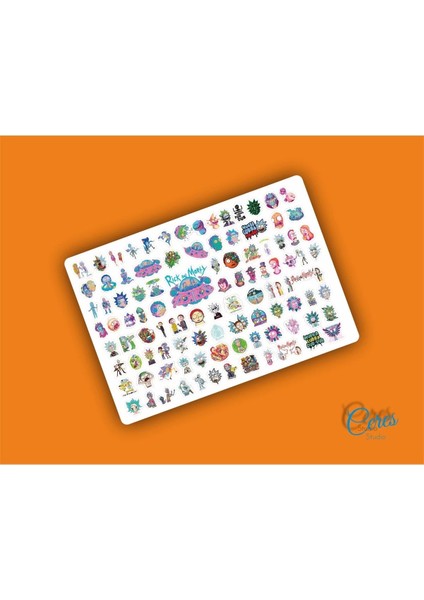 Rick And Morty Rick&morty Sticker Etiket 1 Sayfa 98 Adet Etiket