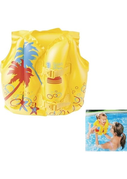 Çok Renkli Desenli Can Yeleği, 41 Cm, Güvenli ve Şık Tasarım, Su Sporları Için Mükemmel fırsatları