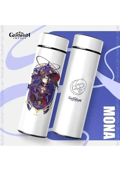 500ML Genshin Etki Vakum Vakum Yalıtımlı Şişe Sıcaklığı Ekran Vakum Yüksek Kapasiteli Paslanmaz Çelik Termos Kupası Anime Hediyeler Kapasite: 500ML/RENK: Stil-17 (Yurt Dışından)