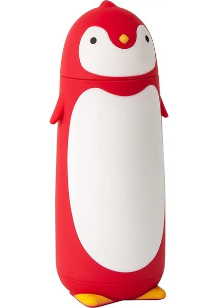 Penguen Paslanmaz Çelik Vakum Termos Seyahat Kupa Çay Su Şişesi Kahve Şişesi Çocuklar Için Öğrenci Öğrenci 9.5oz Kara Kavrama: Paslanmaz Çelik/renk: Kırmızı (Yurt Dışından)