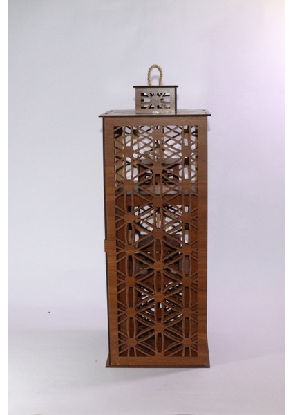 Kahverengi Ahşap Fener Mumluk 3'lü Set (Yaşamçiçeği Model) modelleri