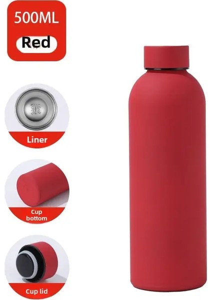 Çapraz Sınır 304 Paslanmaz Çelik Termos Kupası Amerikan Küçük Ağız Açık Hava Spor Kupası Açık Vakum Soğuk Su Kupa Cupsacity: 500ML/RENK: 6 (Yurt Dışından)