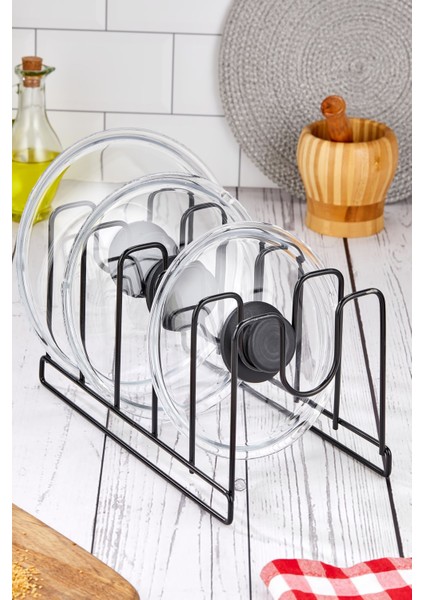 Siyah Tava ve Kapak Düzenleyici VG-303S, Mutfağınıza Düzen Katın