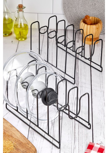 Siyah Tava ve Kapak Düzenleyici VG-303S, Mutfağınıza Düzen Katın