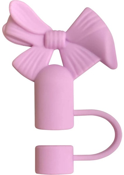 10MM Sevimli Silikon Saman 3D Yay Saman Kapağı Sızdırmazlık Kılavuzu Tumbler Kupa Yeniden Kullanılabilir Toz Geçirmez Dökülme Koşullu Fiş Renk: A2 (Yurt Dışından)