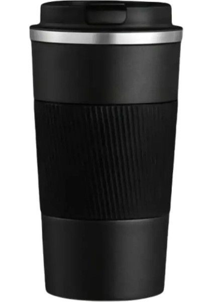 Paslanmaz Çelik Yalıtılmış Kupa 12.85/17.25 Oz Çift Katmanlı Sızdırmaz Seyahat Kupası Açık Hava Spor Otomobil Kullanın Taşınabilir Vakum Bottlecapity: 380ML/RENK: Siyah 1 Adet (Yurt Dışından)