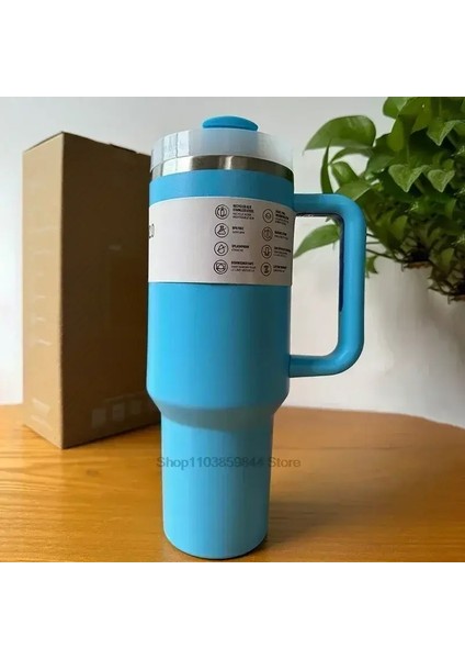 Yeni Top Saman Kapağı Paslanmaz Çelik 30 OZ/40OZ Vakum Yalıtımlı Araç Kupa Çift Duvar Termal Buzlu Seyahat Kupası Kahve Kupa Kapasite: 40 Oz/renk: 3 (Yurt Dışından)