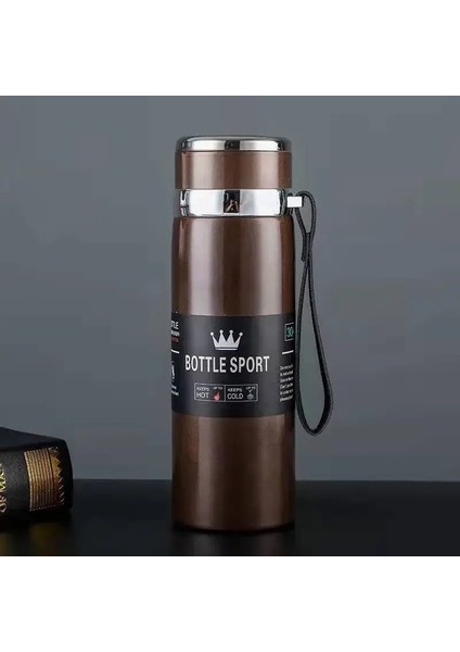 Termos 1l Termal Su Şişesi Soğuk ve Sıcak Su Şişesi Su Çayı Kahve Vakum Şişeleri Paslanmaz Çelik Termos Şişe Kapasite: 1000ML/RENK: Kahve (Yurt Dışından)