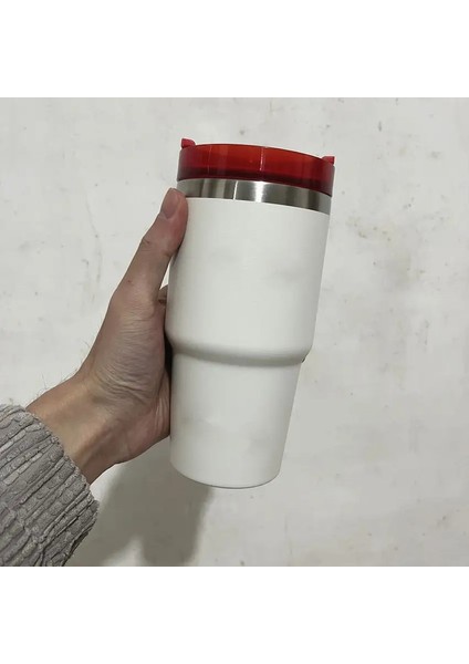 304 Paslanmaz Çelik Yalıtımlı Fincan, Uygun 591ML Büyük Kapasiteli Saman Kahve Seyahat Fincanı, Araba Cupcapacity: 590ML/RENK: 01 (Yurt Dışından)