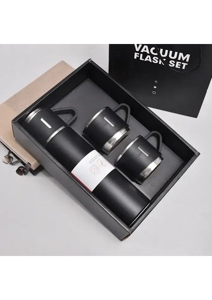 Taşınabilir Vakum Kupası -304 Üç Kapaklı Paslanmaz Çelik Yalıtımlı Termos - Ofis/iş Kapasitesi Için 24 Saat Sıcak/soğuk Alıkoyma: 500ML/RENK: E (Yurt Dışından)