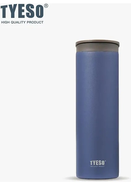 Tyeso Vakum Şenlikler Paslanmaz Çelik Termos Sızdırmaz Doğrudan Içecek Su Şişesi Soğuk ve Sıcak Termal Taşınabilir Kahve Kupa Kapasite: 500ML/RENK: Derin Gri Mavi (Yurt Dışından)