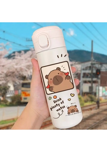 Capya Anime Kids Termos Kupa Sevimli Karikatür Kart Süt Kupa Capya Kawaii Spor Su Şişesi Kahve Kupası Su Şişesi Hediye Kapasitesi: 420ML/RENK: 9 (Yurt Dışından)