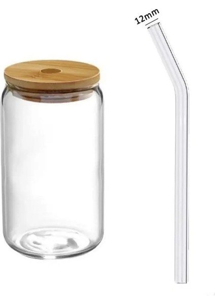 1/4pcs Kapak ve Saman Suyuyla Set Cam Fincan, Süt Mocha Fincan Şeffaf Kacık Çay Dağı Yüksek Borosilikat Glcolor: 1pcs/kapasite: 350ML (Yurt Dışından)