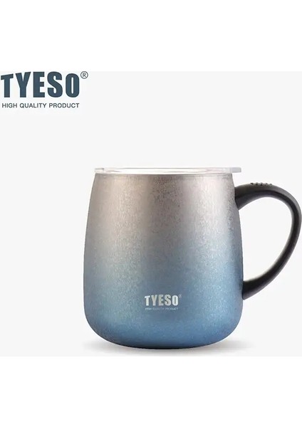 Saplı Renkli Kupa ile Tyeso 355ML/473ML Ofis Ev Yalıtılmış Termos Paslanmaz Çelik 8760/8761 Kahve Kupa Kapasitesi: 355ML/RENK: Sky Mavisi (Yurt Dışından)