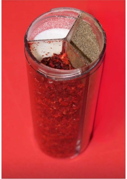 Üç Bölmeli Baharatlık, Hızlı ve Pratik Kullanım, Tek Hareketle Lezzetleri Korur