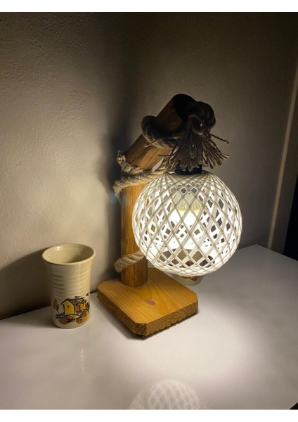 Doğal Ağaç Otantik Seri Lambader Abajur Komidin Üstü Aydınlatma Bej fiyatları