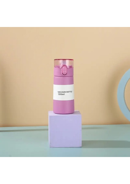 150/250ML Mini Cep Termos Kupası Paslanmaz Çelik Yalıtımlı Şişe Kızlar Mini Sevimli Su Kupası Saman Termos Kapasitesi ile Içecek Yazılar: 150ML/RENK: Kırmızı (Yurt Dışından)